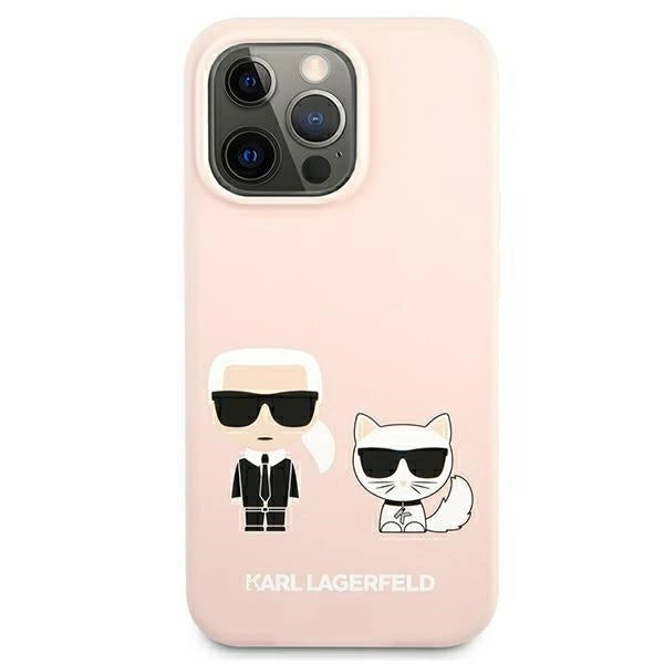 Karl Lagerfeld KLHMP13LSSKCI iPhone 13 Pro / 13 6,1" hardcase jasnoróżowy/lysrosa Silikon Ikonik Karl & Choupette Magsafe