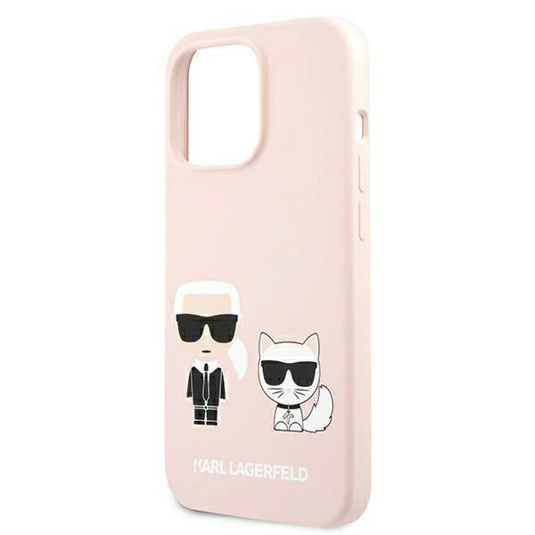 Karl Lagerfeld KLHMP13XSSKCI iPhone 13 Pro Max 6,7" Hardcase jasnoróżowy/lysrosa Silicone Ikonik Karl & Choupette Magsafe