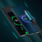 Baseus Golden Contactor Max fast car charger USB + USB type C 60 W Quick Charge blue (CGJM000103)