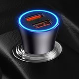 Baseus Golden Contactor Max fast car charger USB + USB type C 60 W Quick Charge blue (CGJM000103)