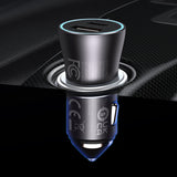 Baseus Golden Contactor Max fast car charger USB + USB type C 60 W Quick Charge blue (CGJM000103)