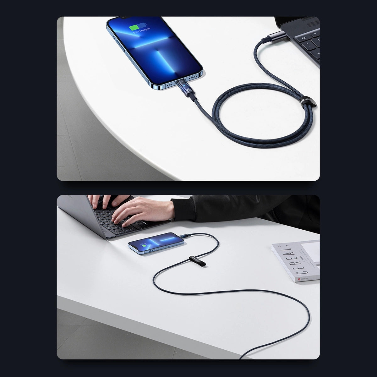 Baseus CATS000003 Lightning - USB-C kabel 20W 480Mb/s 1m - blå