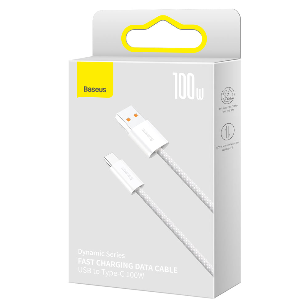 Baseus Dynamic Series USB-kabel - USB Type C 100W 2m hvid (CALD000702)