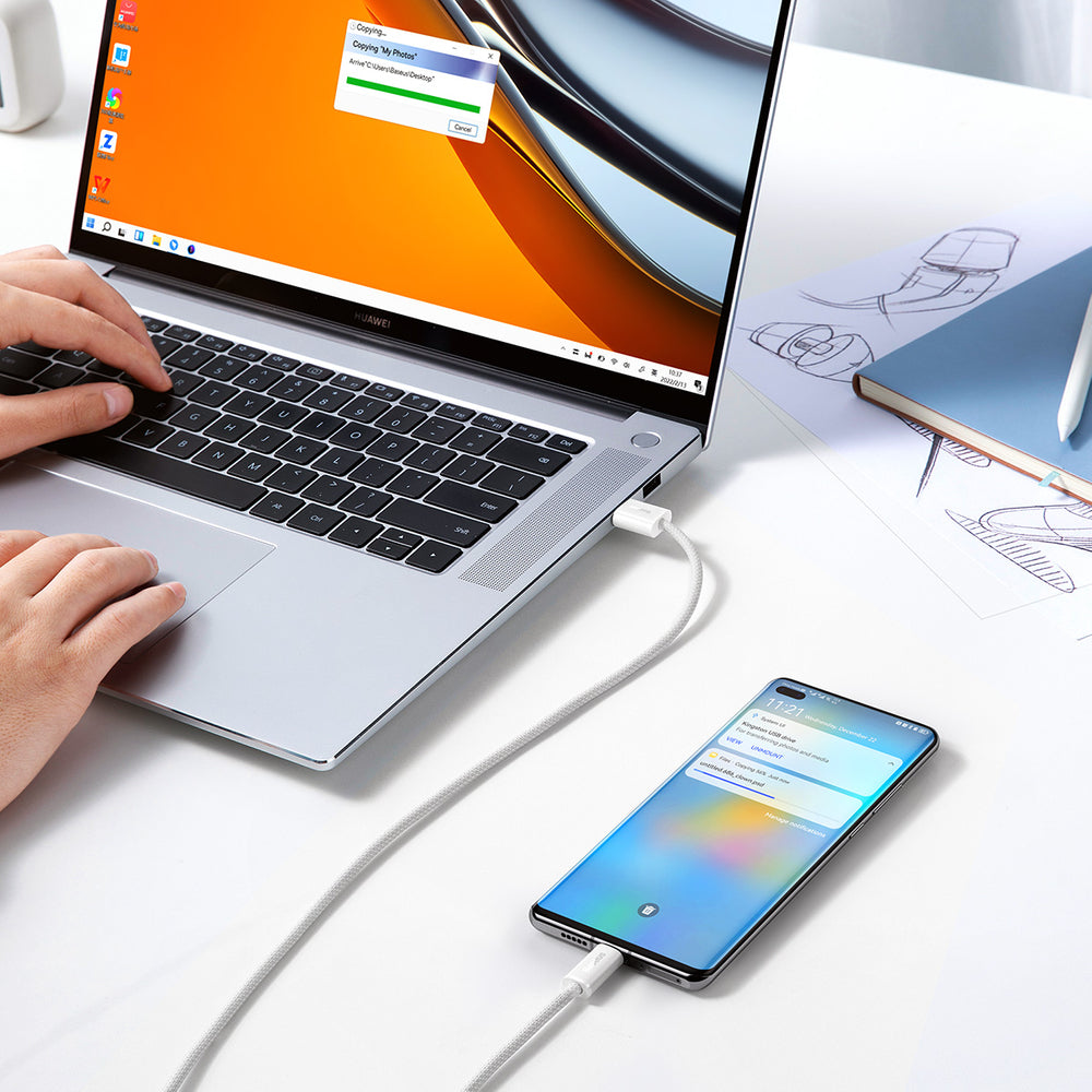 Baseus Dynamic Series USB-kabel - USB Type C 100W 2m hvid (CALD000702)