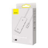 Baseus Lite Series HUB 4-Port (USB-A til 4xUSB-A 3.0) 0,25m sort (WKQX030001)