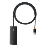 Baseus Lite Series HUB adapter USB-A til 4xUSB-A 3.0 5Gb / s sort (WKQX030101)