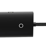Baseus Lite Series HUB 4-Port (USB-A til 4xUSB-A 3.0) 2m sort (WKQX030201)
