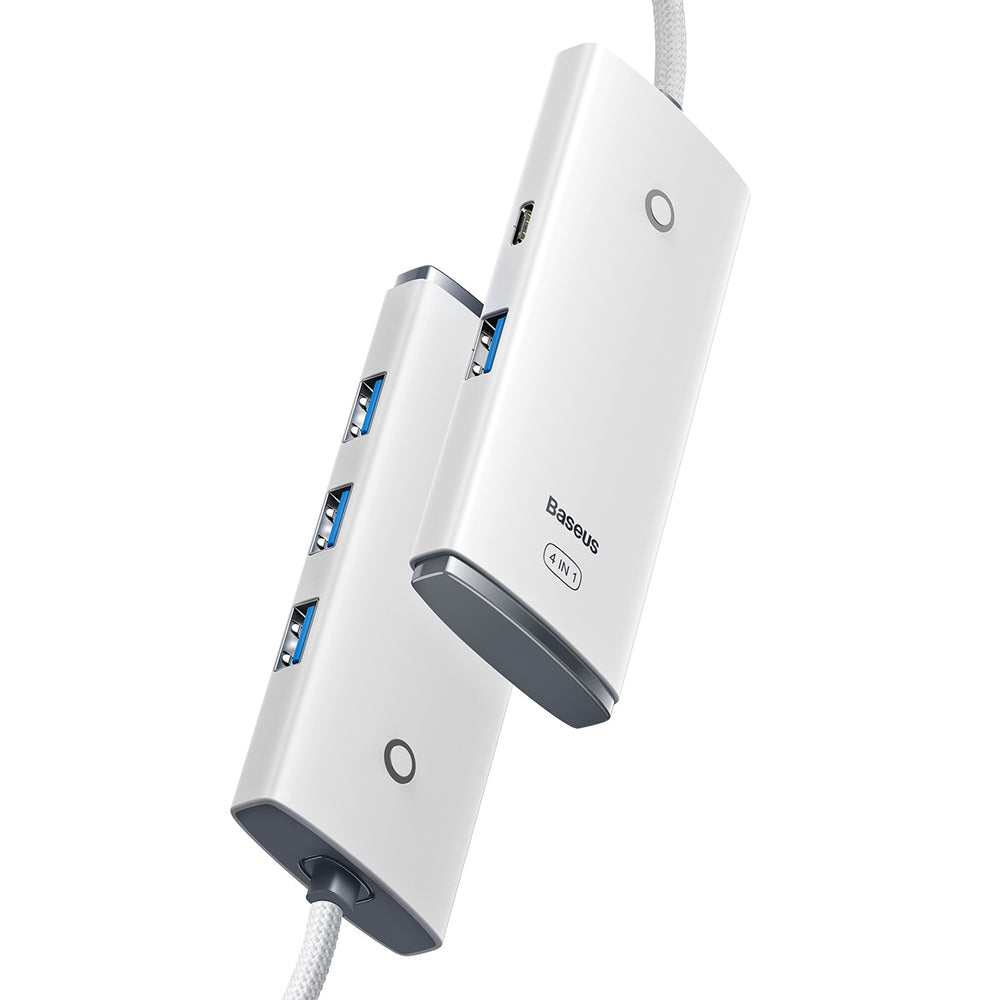 Baseus Lite Series HUB adapter USB Type C - 4x USB 3.0 2m white (WKQX030502)