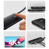 Baseus Lite Series multifunctional USB Type C HUB - 2 x USB 3.0 / USB Type C / HDMI 1.4 / SD/TF OTG black (WKQX050001)