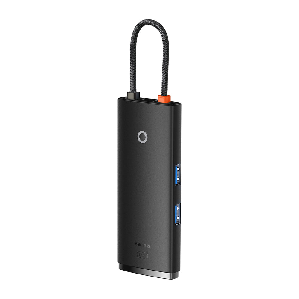 Baseus Lite Series multifunctional HUB USB Type C - 2 x USB 3.0 / USB Type C PD / HDMI 1,4 / SD / TF black (WKQX050101)