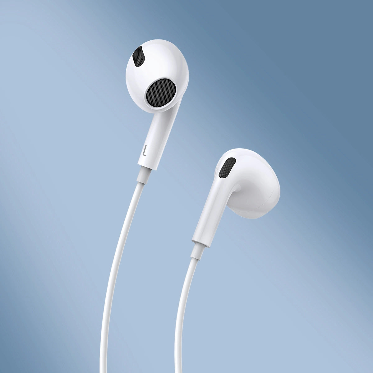 Baseus Encok H17 3,5 mm minijack trådbundne hovedtelefoner hvid (NGCR020002)