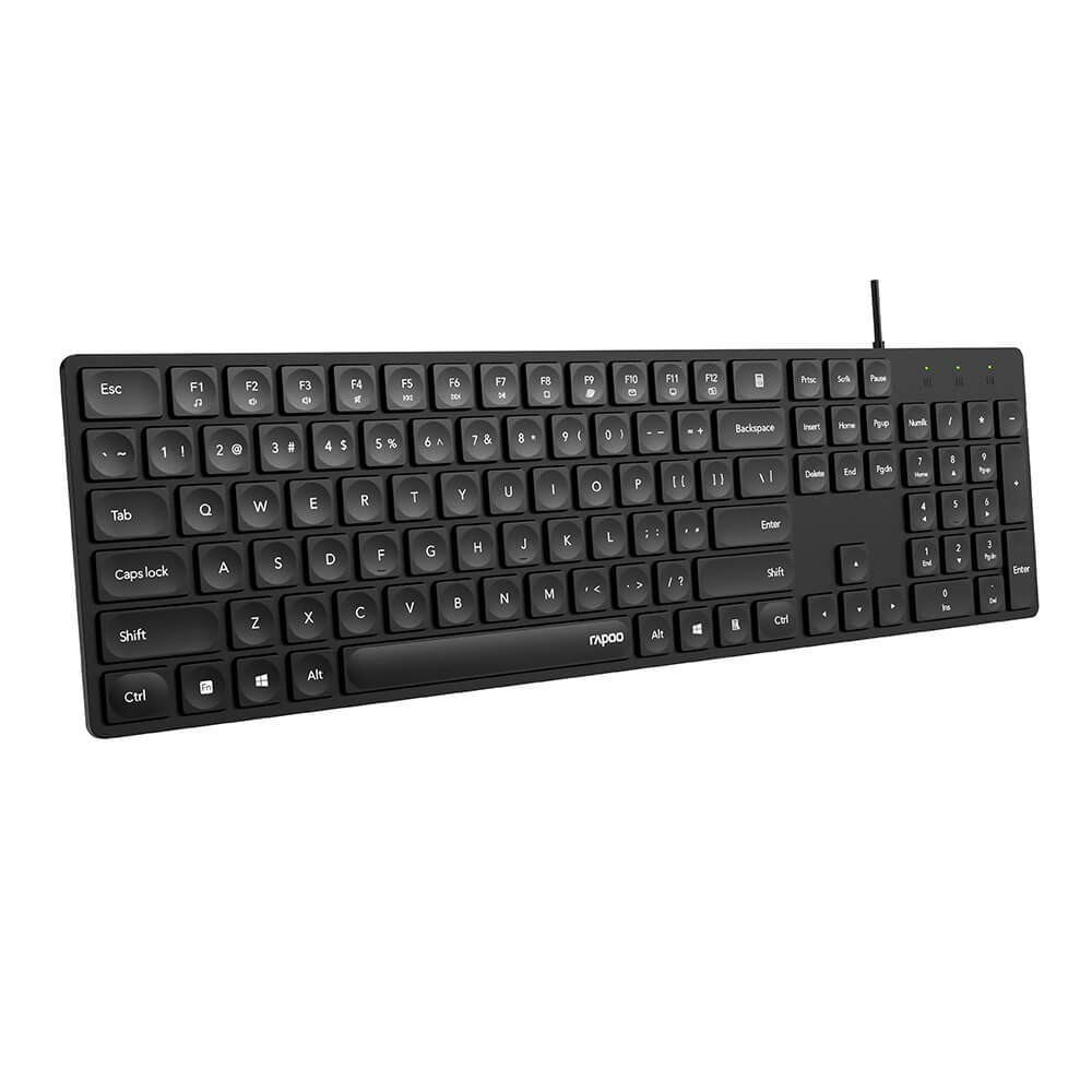 Keyboard NK8020 USB-kablet Sort