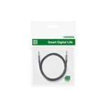 Grønne vinklet AUX-kabel 2 x mini jack 3,5 mm 1m blå (AV112)