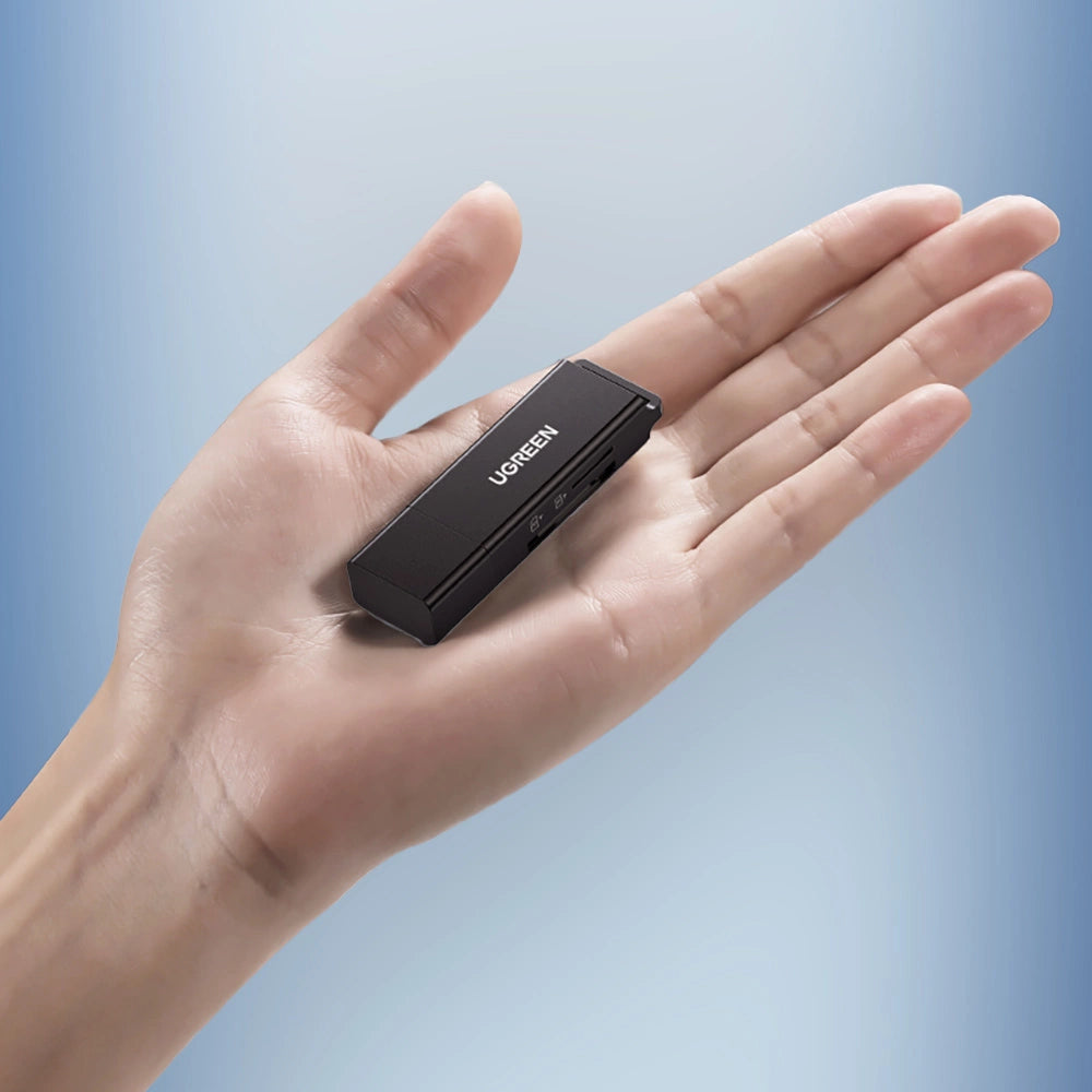 Ugreen Portable TF/SD Card Reader til USB 3.0 sort (CM104)