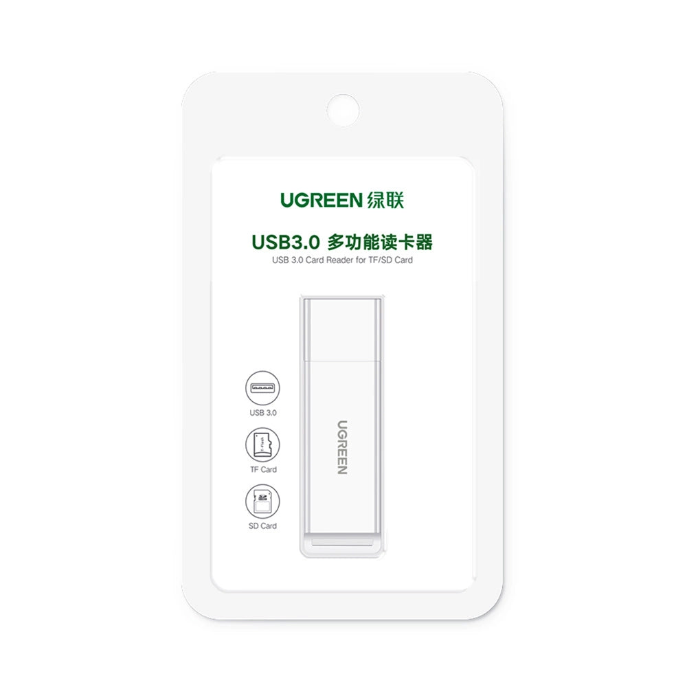 Ugreen Portable TF/SD Card Reader til USB 3.0 sort (CM104)