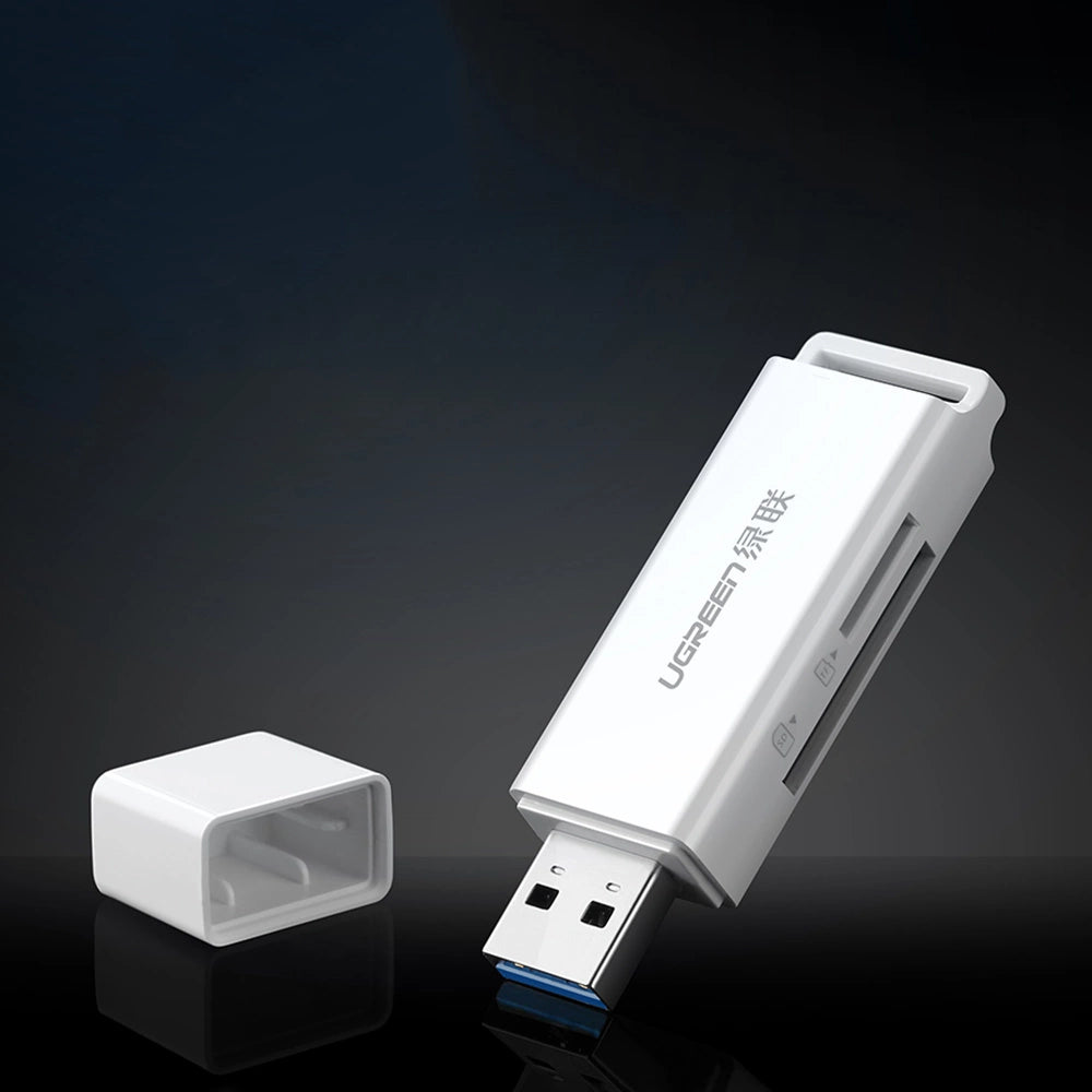 Ugreen Portable TF/SD Card Reader til USB 3.0 sort (CM104)