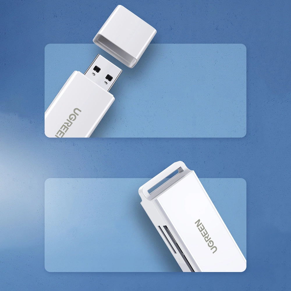 Ugreen Portable TF/SD Card Reader til USB 3.0 sort (CM104)