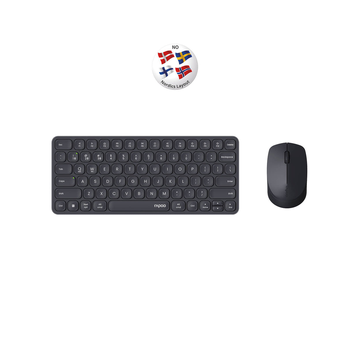 Rapoo Keyboard/Mice Set 9010 M Wireless Multi Mode Black
