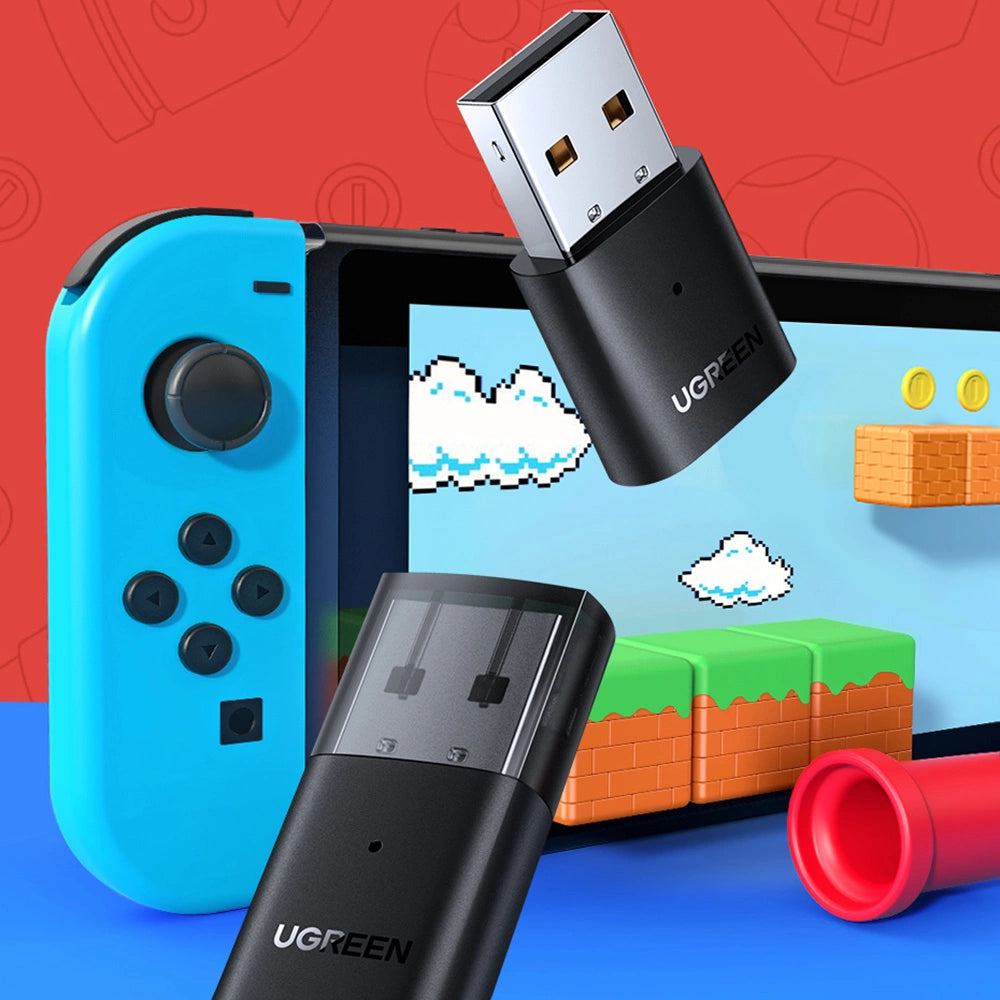 Ugreen bluetooth adapter til Playstation / Nintendo Switch hovedtelefoner sort (CM408)