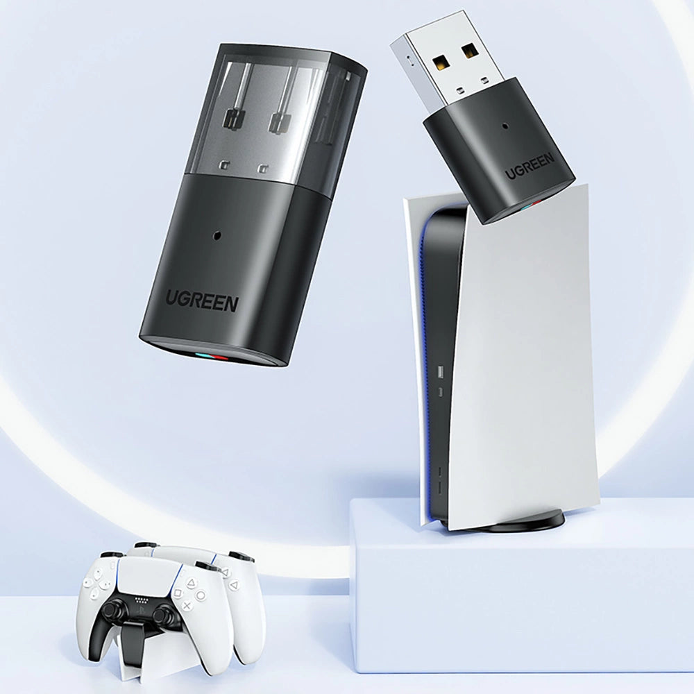 Ugreen bluetooth adapter til Playstation / Nintendo Switch hovedtelefoner sort (CM408)