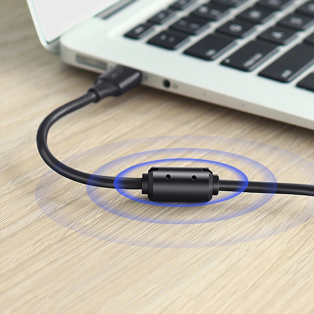 Ugreen 5 pin guldbelagt USB-kabel - mini USB 0,25m sort (US132)