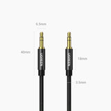 Ugreen lydkabel 2 x mini jack 3,5 mm 2m sort (50363 AV112)