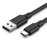Grøn US287 60114 USB-A / USB-C 3A kabel 0,25 m - sort