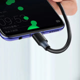 Grøn US287 60114 USB-A / USB-C 3A kabel 0,25 m - sort
