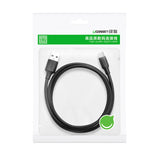 Grøn US287 60114 USB-A / USB-C 3A kabel 0,25 m - sort
