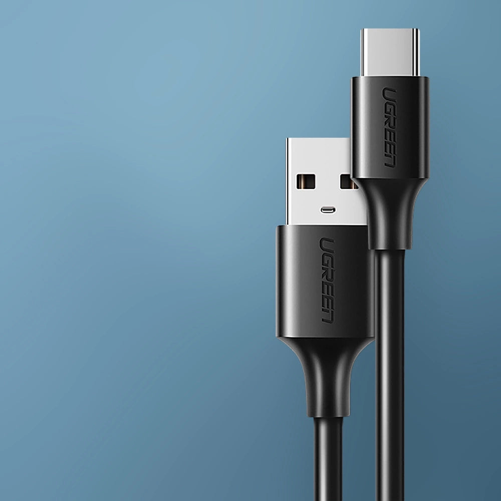 Grøn US287 60114 USB-A / USB-C 3A kabel 0,25 m - sort