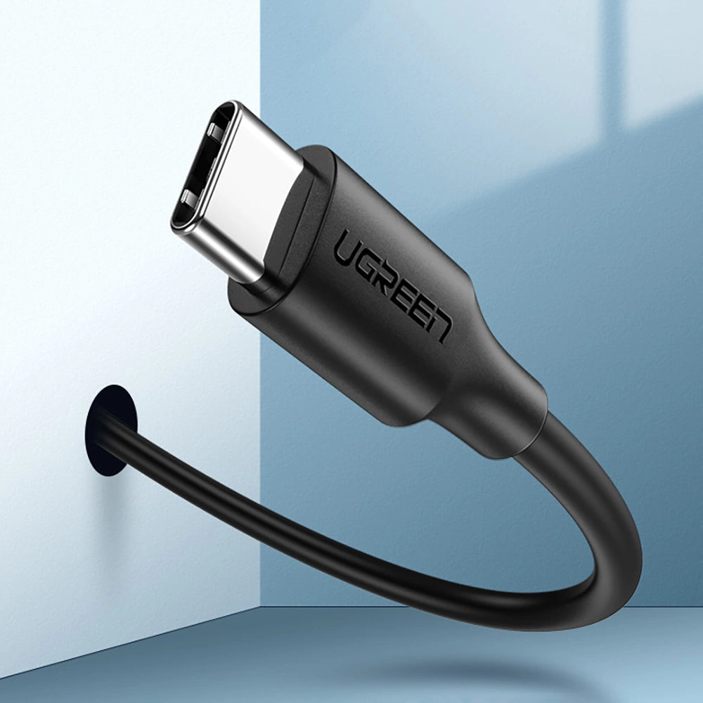 Grøn US287 60114 USB-A / USB-C 3A kabel 0,25 m - sort