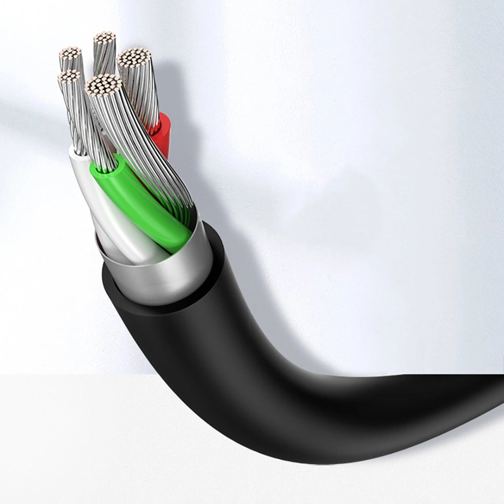 Grøn US287 60114 USB-A / USB-C 3A kabel 0,25 m - sort
