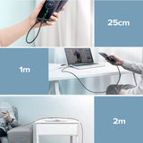 Grøn US287 60114 USB-A / USB-C 3A kabel 0,25 m - sort