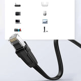 Ugreen NW102 50175 flad LAN Ethernet kabel Cat. 6 3m - sort