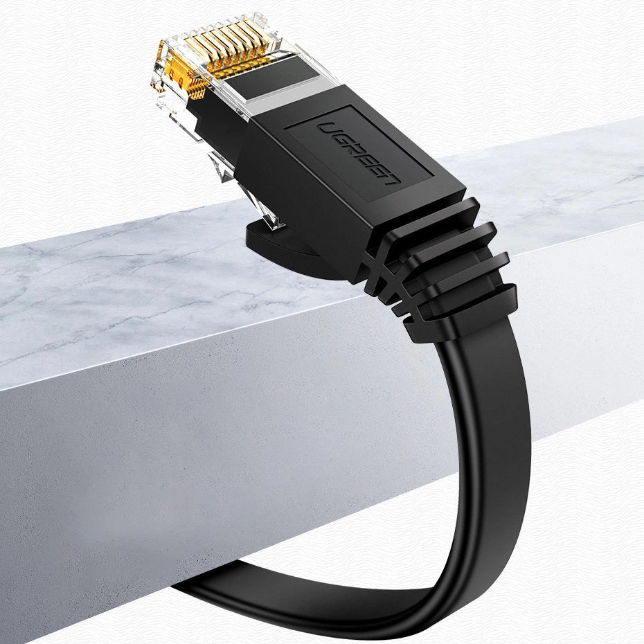 Ugreen NW102 50179 Flat LAN Ethernet Cat. 6 Netværkskabel 12m - sort