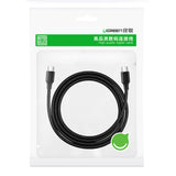 Grøn US286 USB-C - USB-C PD QC 3A 480Mb/s kabel 1,5m - sort