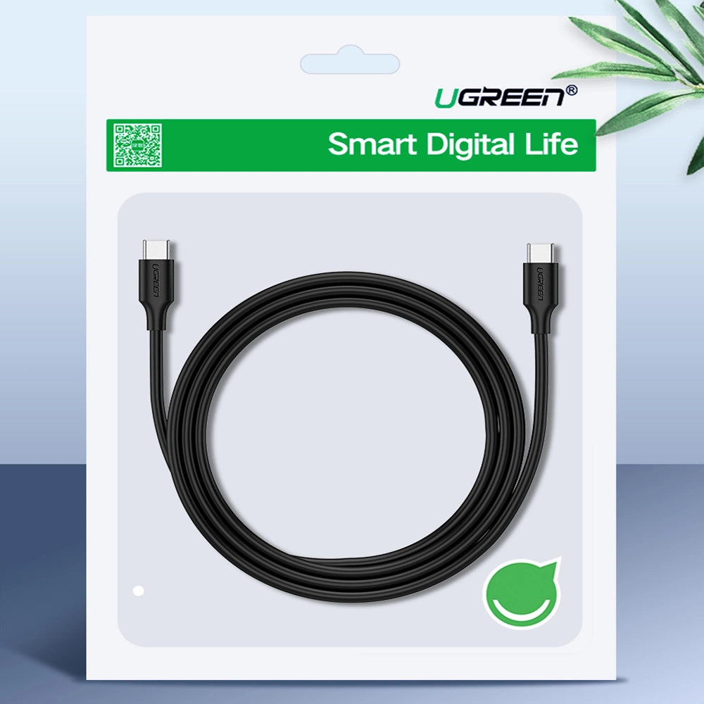 Grøn US286 USB-C - USB-C 3A 480Mb/s kabel 3m - sort