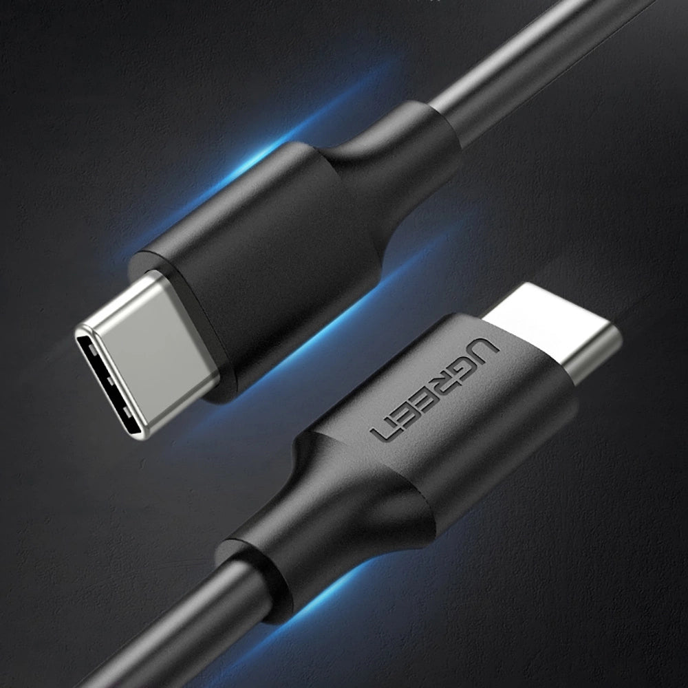 Grøn US286 USB-C - USB-C 3A 480Mb/s kabel 3m - sort