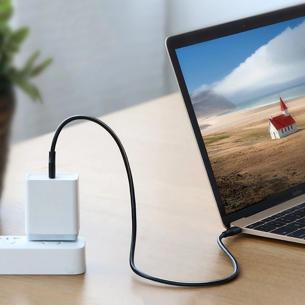 Grøn US286 USB-C - USB-C 3A 480Mb/s kabel 3m - sort