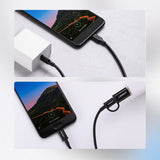 Grøn US286 USB-C - USB-C 3A 480Mb/s kabel 3m - sort