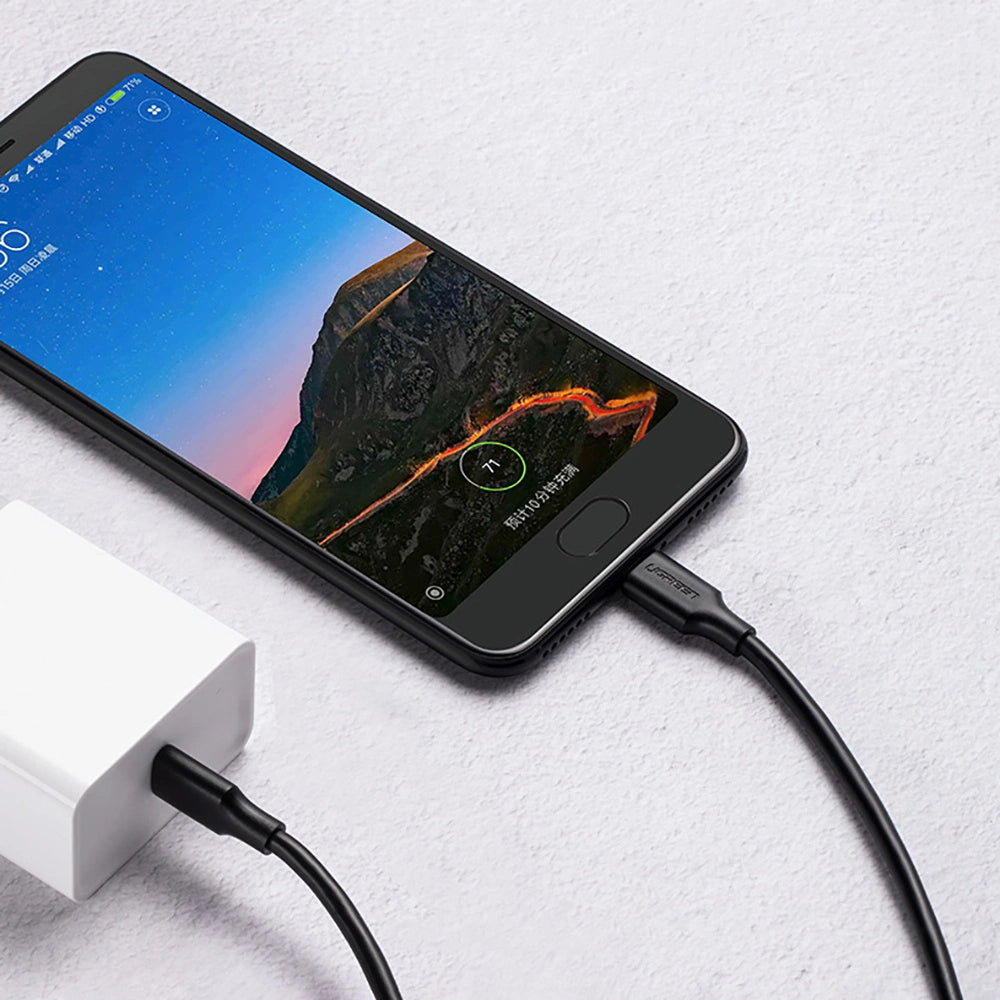 Grøn US286 USB-C - USB-C 3A 480Mb/s kabel 3m - sort