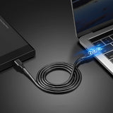 Grøn US286 USB-C - USB-C 3A 480Mb/s kabel 3m - sort