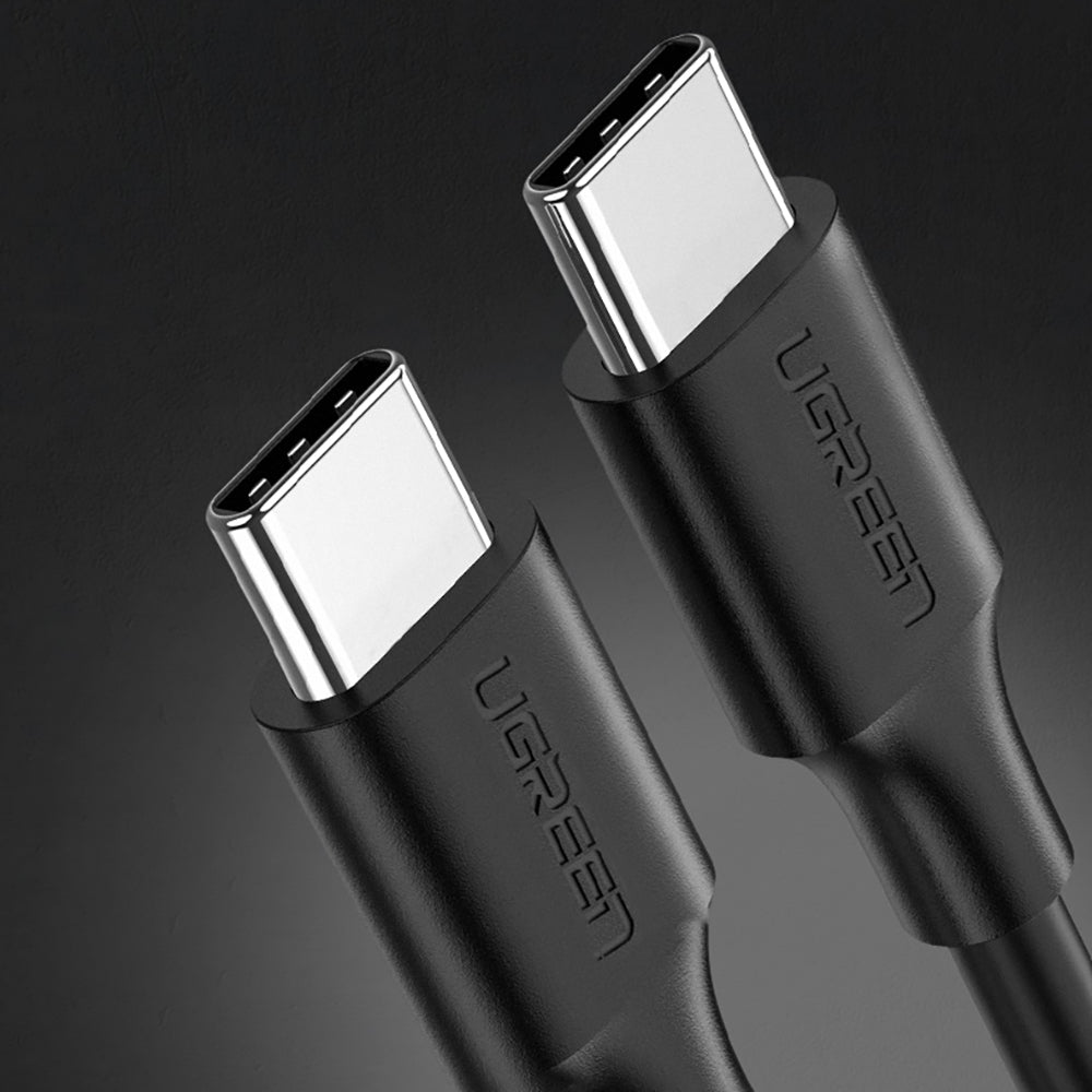 Grøn US286 USB-C - USB-C 3A 480Mb/s kabel 3m - sort