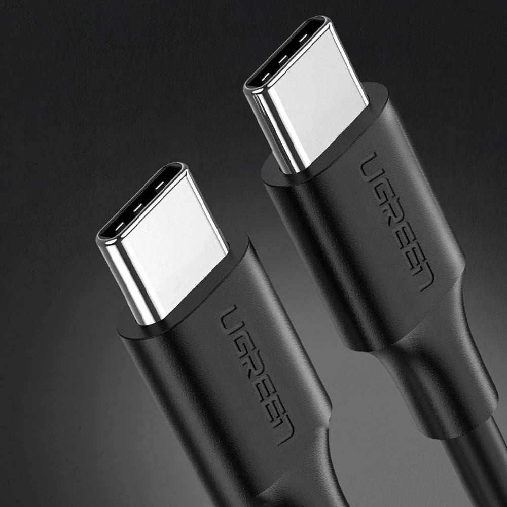 Grøn US286 USB-C - USB-C 3A 480Mb/s kabel 3m - sort