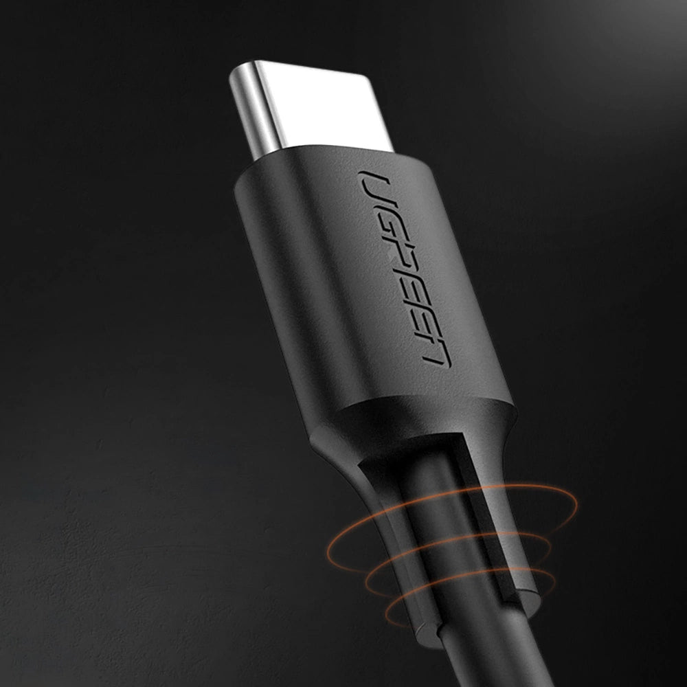 Grøn US286 USB-C - USB-C 3A 480Mb/s kabel 3m - sort