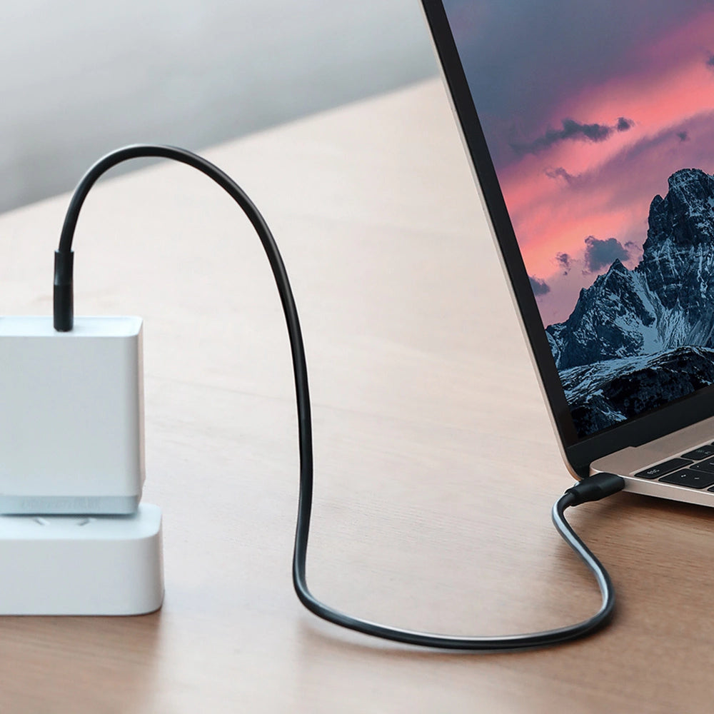 Grøn US286 USB-C - USB-C 3A 480Mb/s kabel 3m - sort