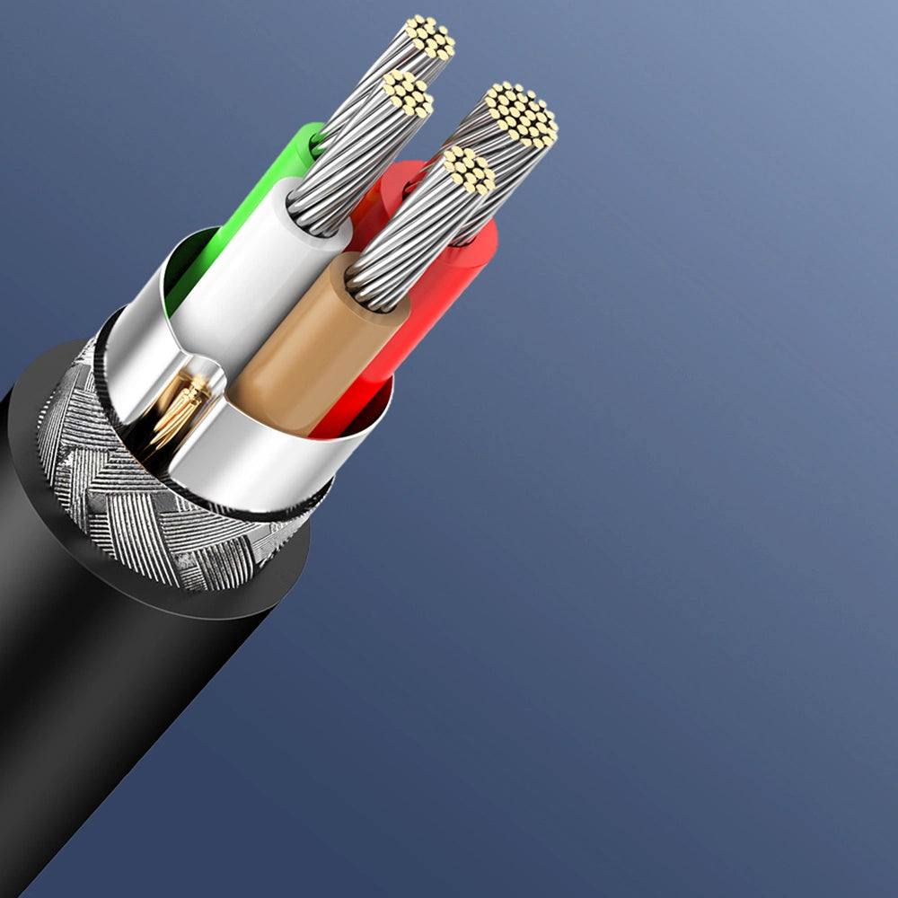 Grøn US286 USB-C - USB-C 3A 480Mb/s kabel 3m - sort