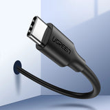 Grøn US286 USB-C - USB-C 3A 480Mb/s kabel 3m - sort