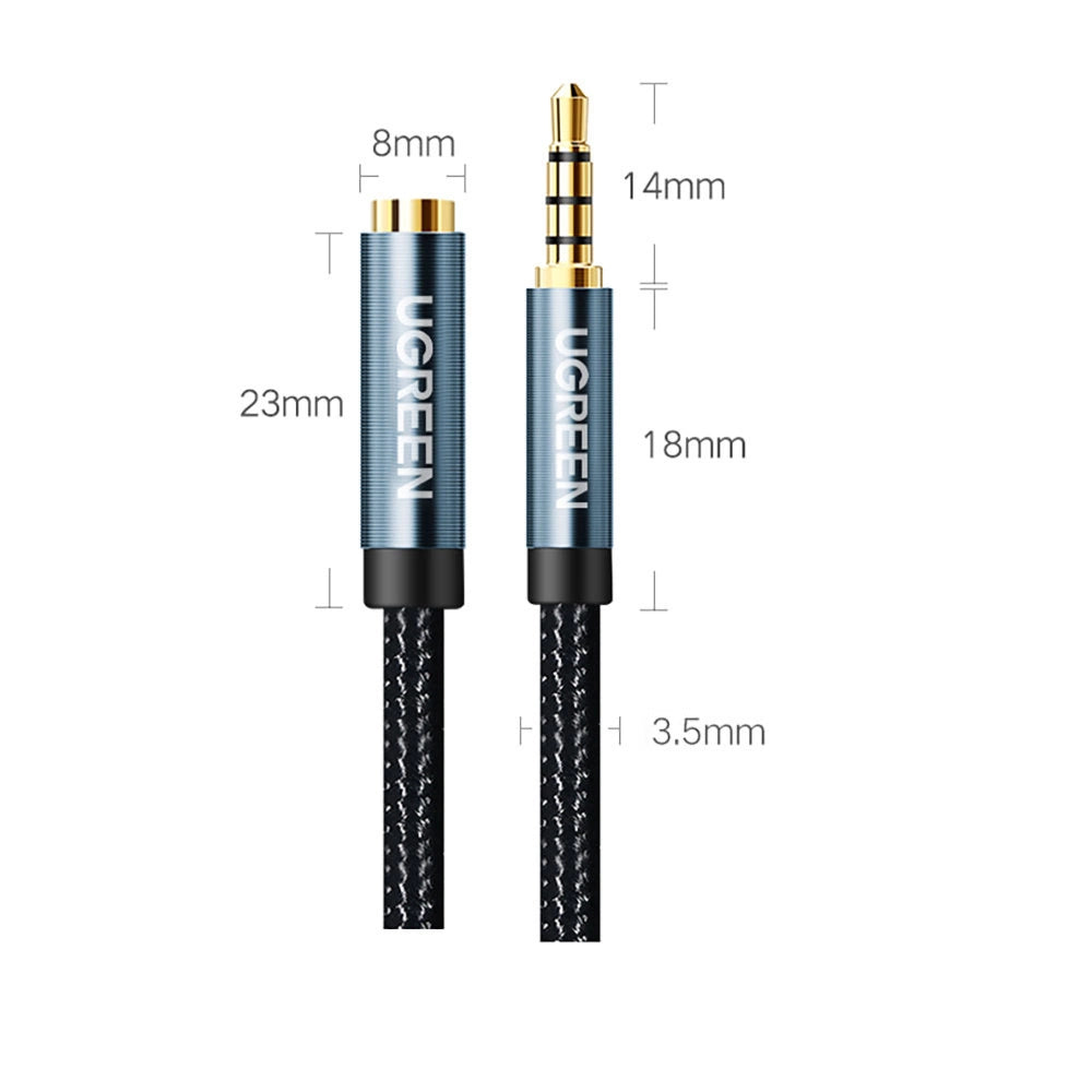 Ugreen adapter mini jack 3,5 mm 0,5 m blå (AV118)