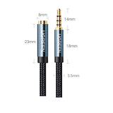 Ugreen adapter mini jack 3,5 mm 0,5 m blå (AV118)